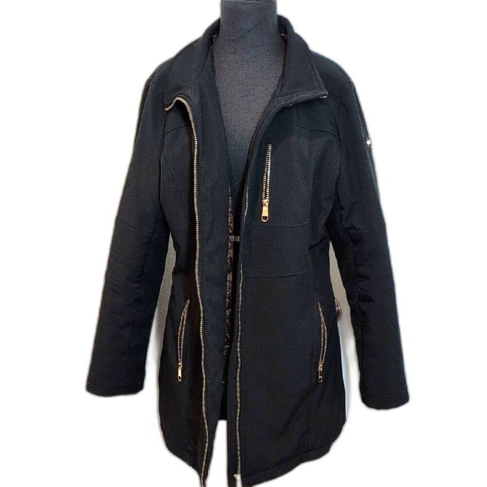 Calvin Klein Black Utility Jacket with Gold Accents Size L